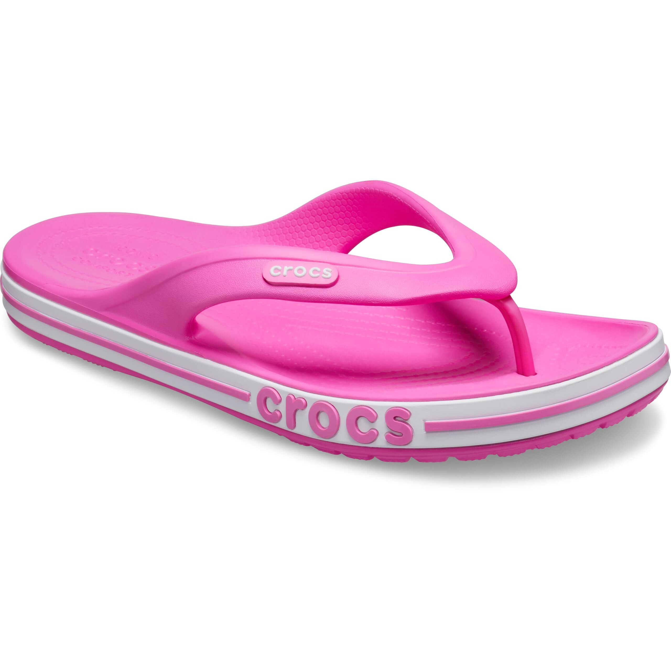 crocs Unisex Adult Bayaband Electric Pink Slipper-9 Kids UK (205393-6QQ)
