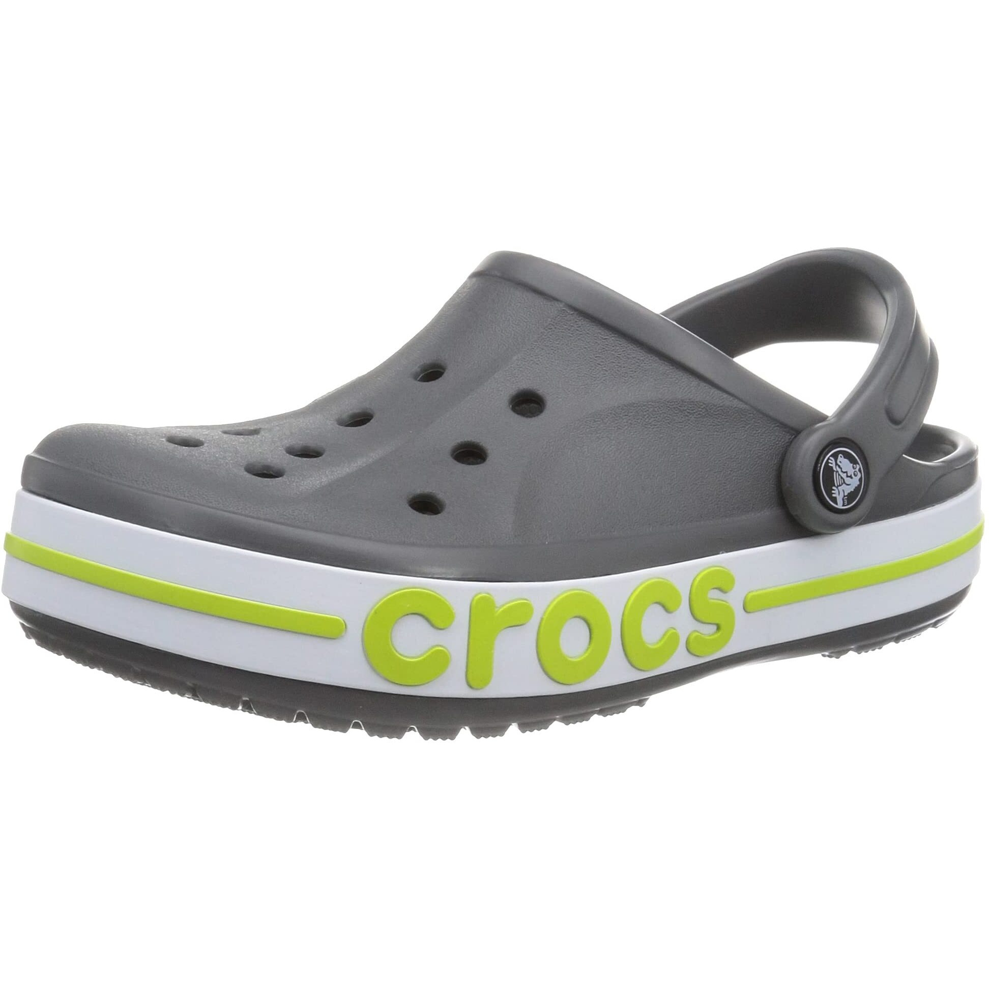 Crocs Bayaband Unisex-Adult SLATEGREY/LIMEPUNCH_N Clog - 4 UK Men/ 5 UK Women (M5W7) (205089-0GX)