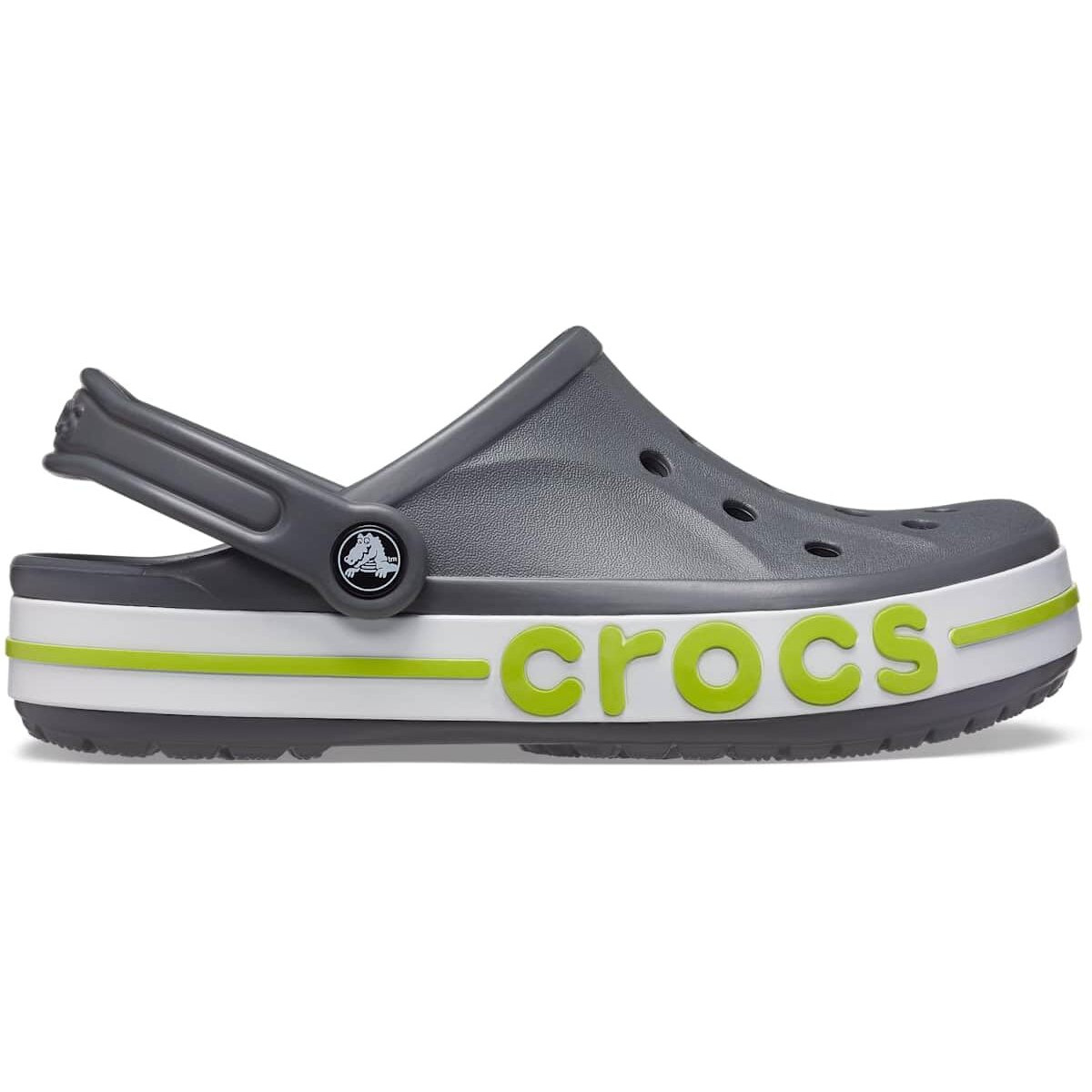 Crocs Bayaband Unisex-Adult SLATEGREY/LIMEPUNCH_N Clog - 4 UK Men/ 5 UK Women (M5W7) (205089-0GX)