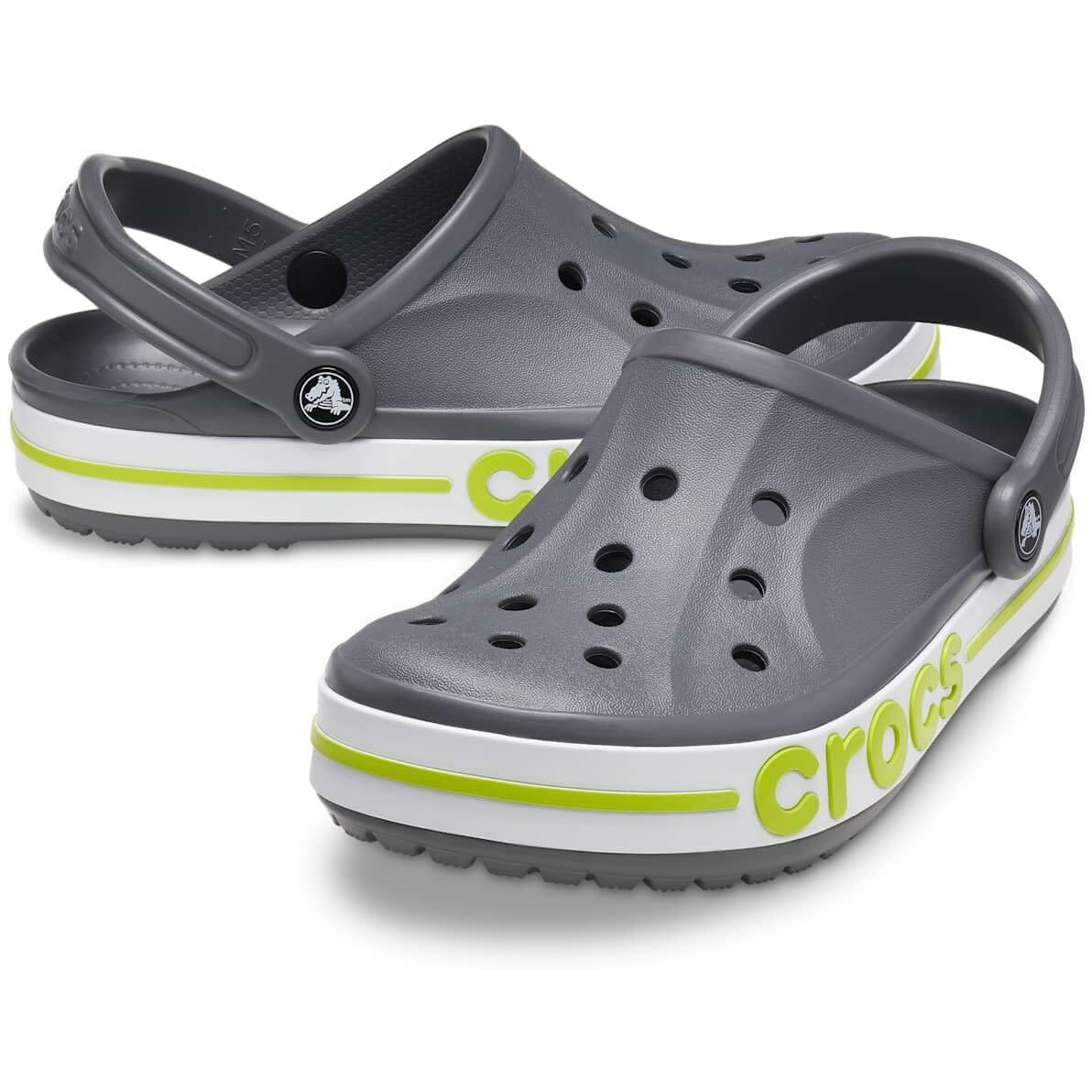 Crocs Bayaband Unisex-Adult SLATEGREY/LIMEPUNCH_N Clog - 4 UK Men/ 5 UK Women (M5W7) (205089-0GX)