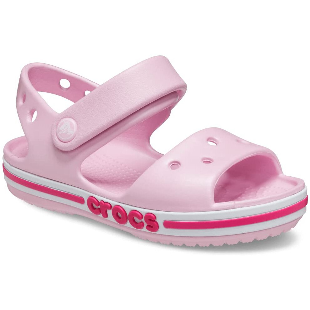 crocs unisex-child BAYABAND SANDAL BALLERINA PINK/CANDY PINK Sandal - 4.5-5 Years, 17.4 cms (C11) (205400-6TG)