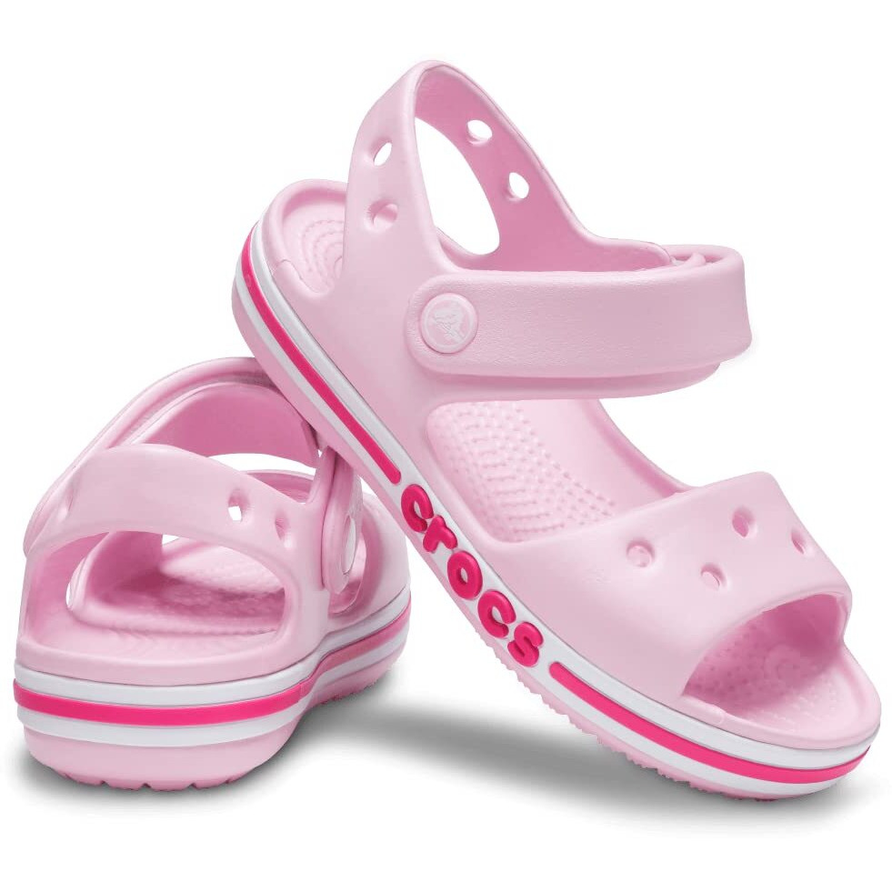 crocs unisex-child BAYABAND SANDAL BALLERINA PINK/CANDY PINK Sandal - 4.5-5 Years, 17.4 cms (C11) (205400-6TG)