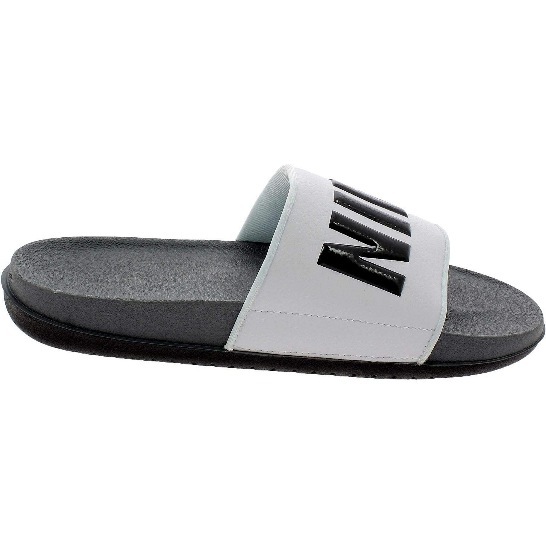 Nike mens OFFCOURT SLIDE DARK GREY/BLACK-WHITE Slide Sandal - 6 UK (BQ4639-001)