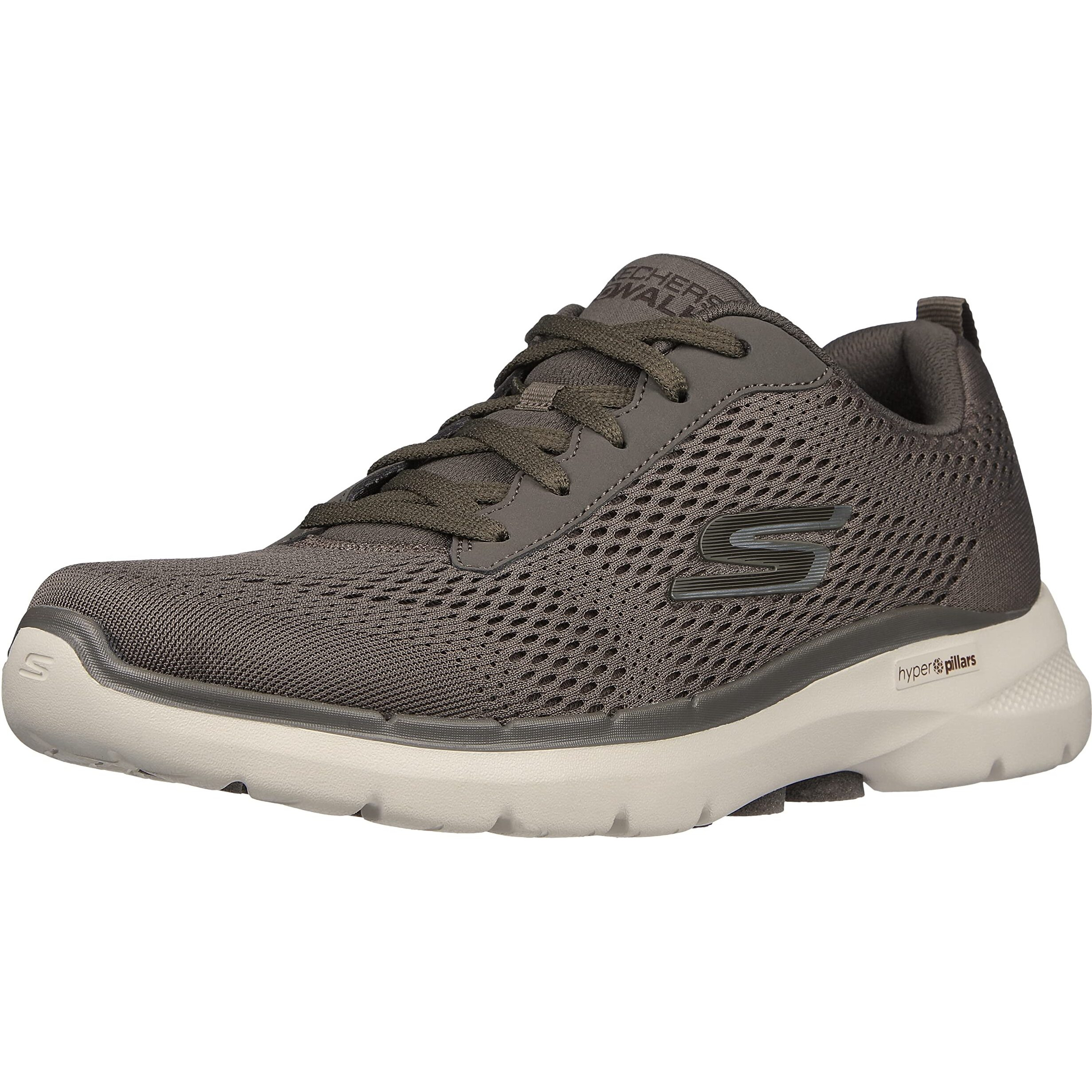 Skechers Synthetic Mesh Regular Slipon Men's Casual Shoes (Taupe, Size_11)