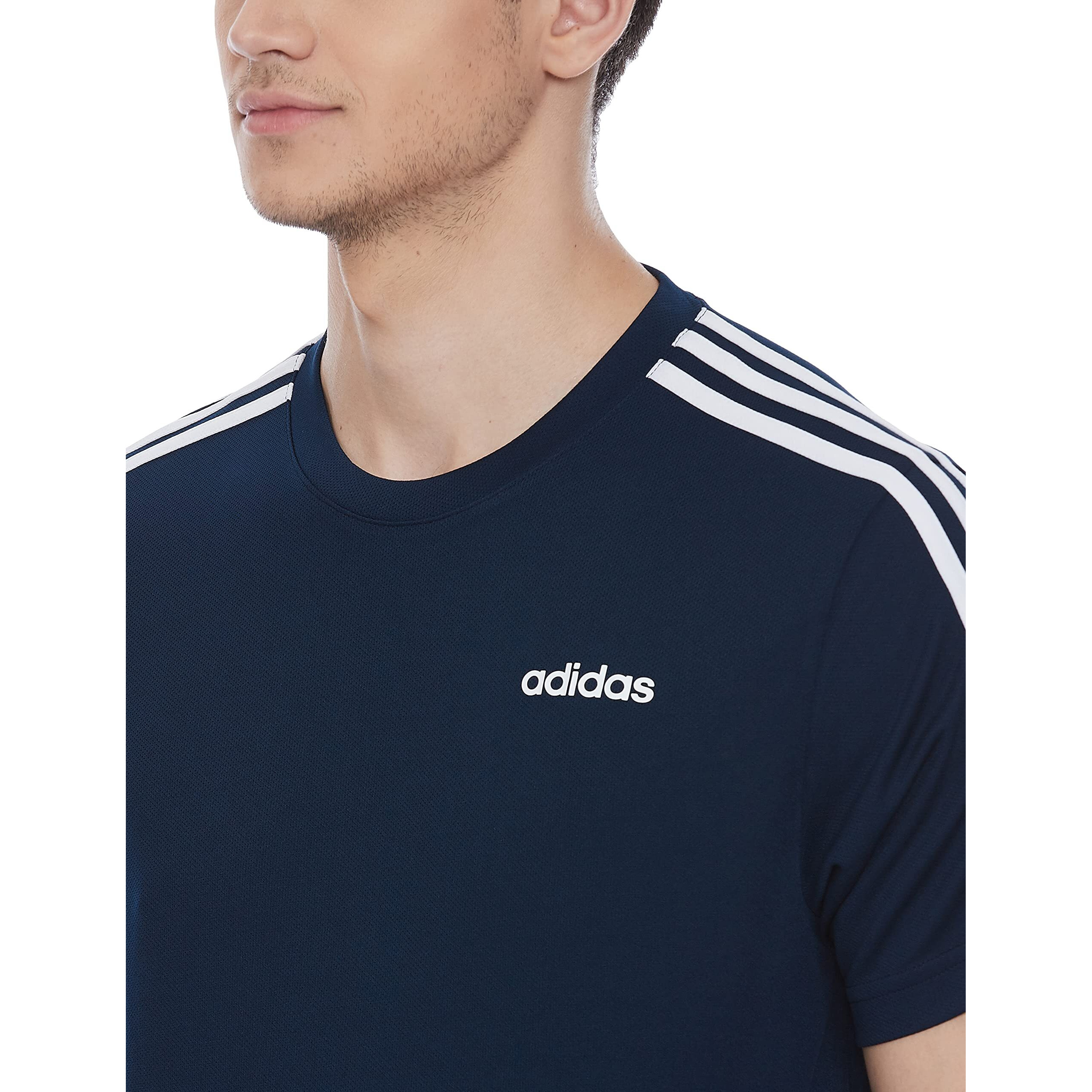adidas Men Polyester Classic 3S TEE, Sports T-Shirts, Conavy, X-Small