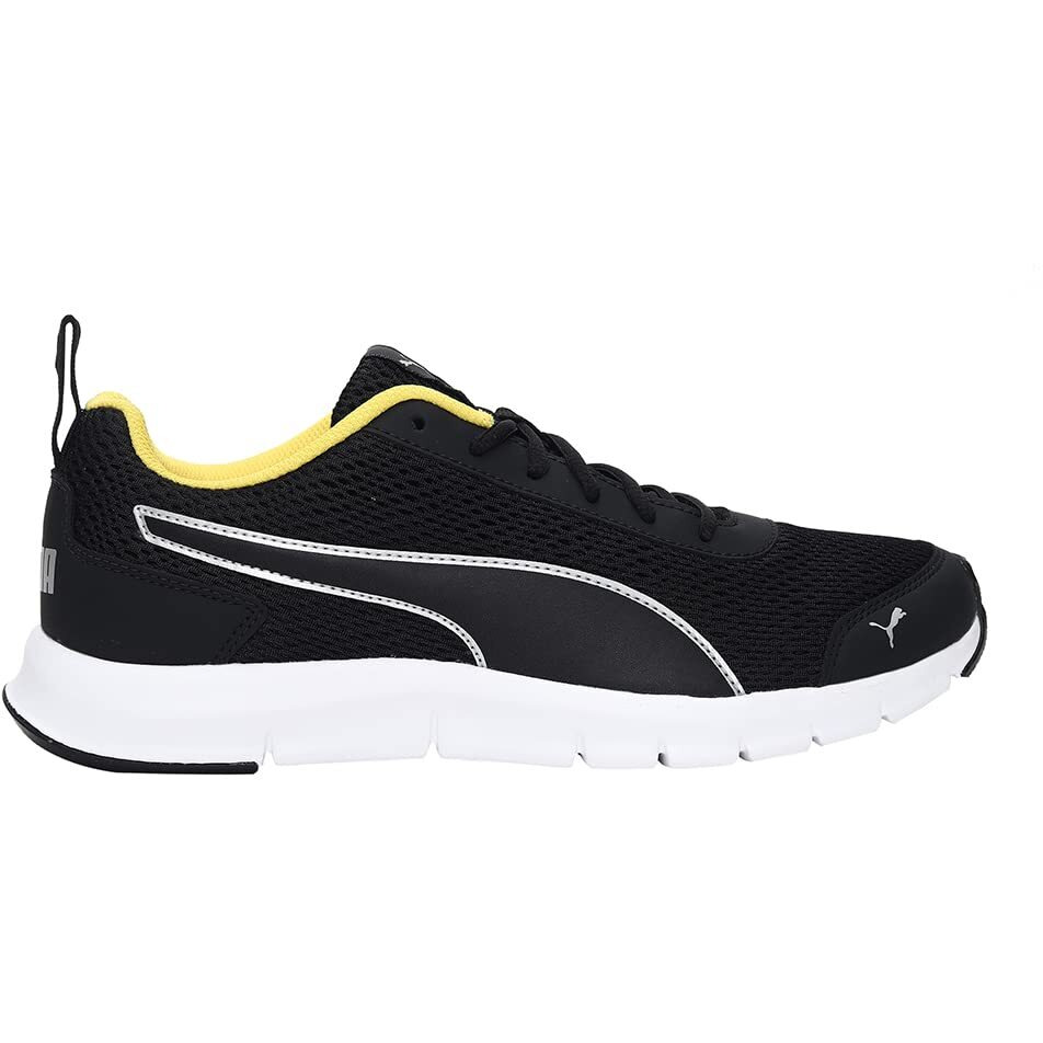 Puma Mens Rapid Runner Black-Silver-Sulphur Sneaker - 6 UK (37116605)