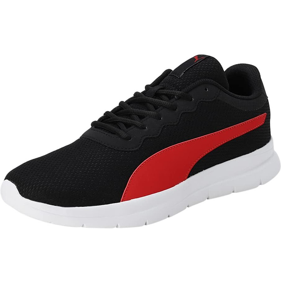 Puma Mens Maximal Comfort Black-High Risk Red Walking Shoe - 8 UK (37902701)