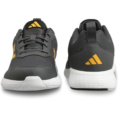Adidas Men's Synthetic & Textile Restound M Running Shoes GRESIX/MAGRMT/ACTGOL, 8 UK, Grey (Set of 1 Pair)