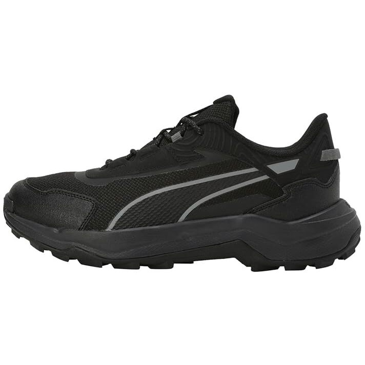 Puma Mens Quest X Black-Cast Iron-Shadow Gray Running Shoe - 6 UK (31112301)