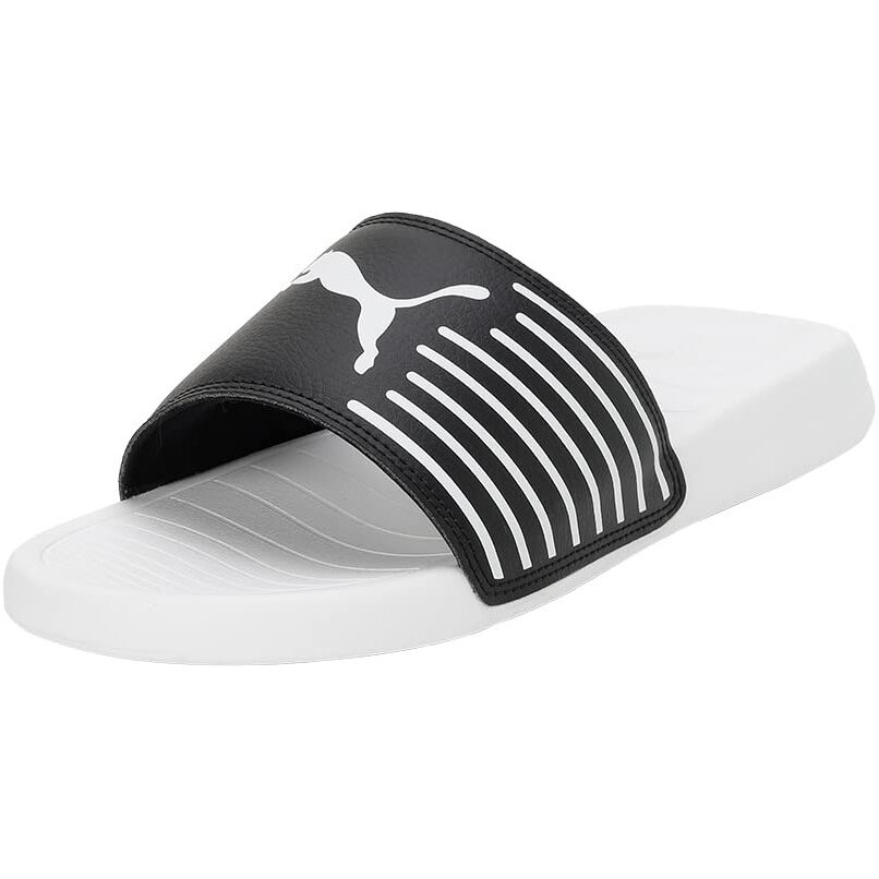 Puma unisex-adult Geo White-Black Slide Sandal - 6 UK (39453804)