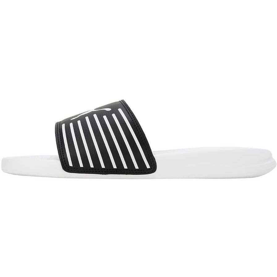 Puma unisex-adult Geo White-Black Slide Sandal - 6 UK (39453804)