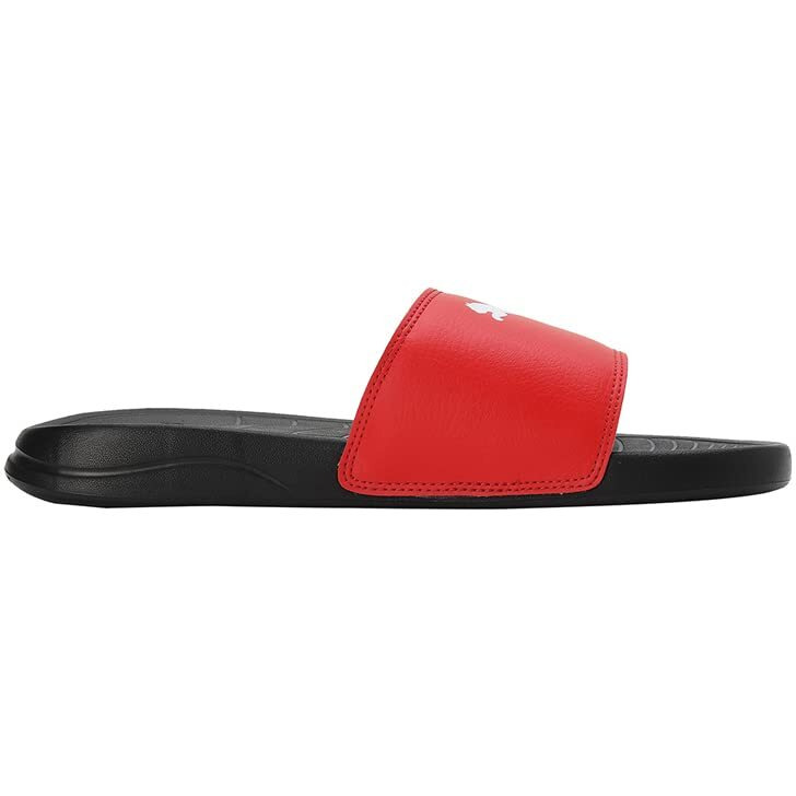 Puma unisex-adult Geo Black-Fiery Red-White Slide Sandal - 7 UK (39453803)