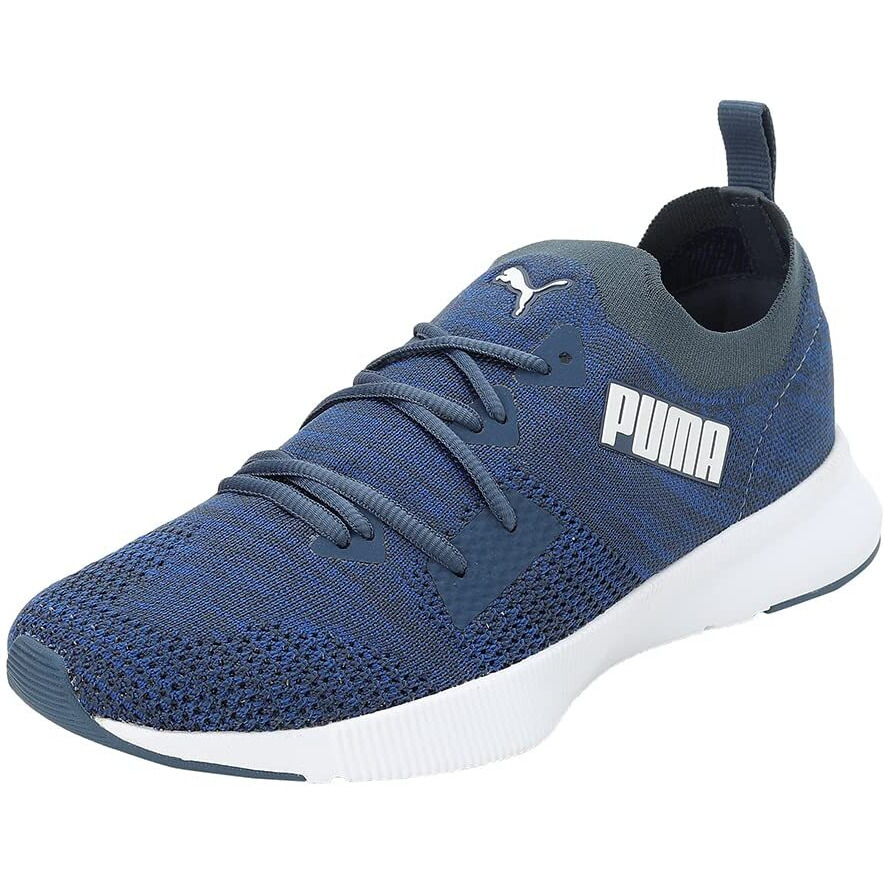 Puma Mens Flyer Runner Engineered Knit Dark Denim-Palace Blue-White Running Shoe - 8UK (37999302)