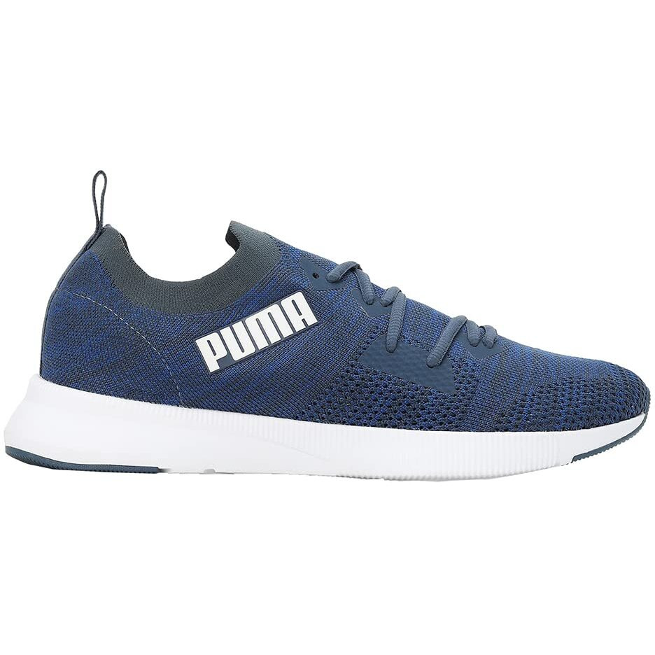 Puma Mens Flyer Runner Engineered Knit Dark Denim-Palace Blue-White Running Shoe - 8UK (37999302)