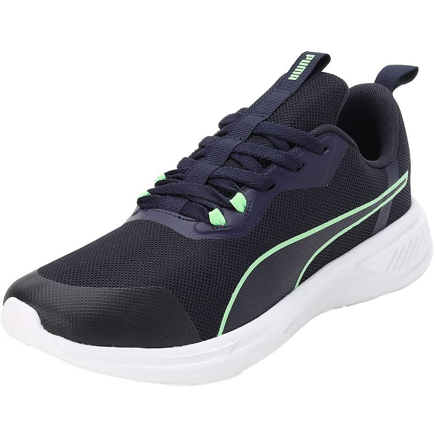 Puma Mens Foam Stride Navy-Fizzy Lime-White Running Shoe - 11UK (37999202)