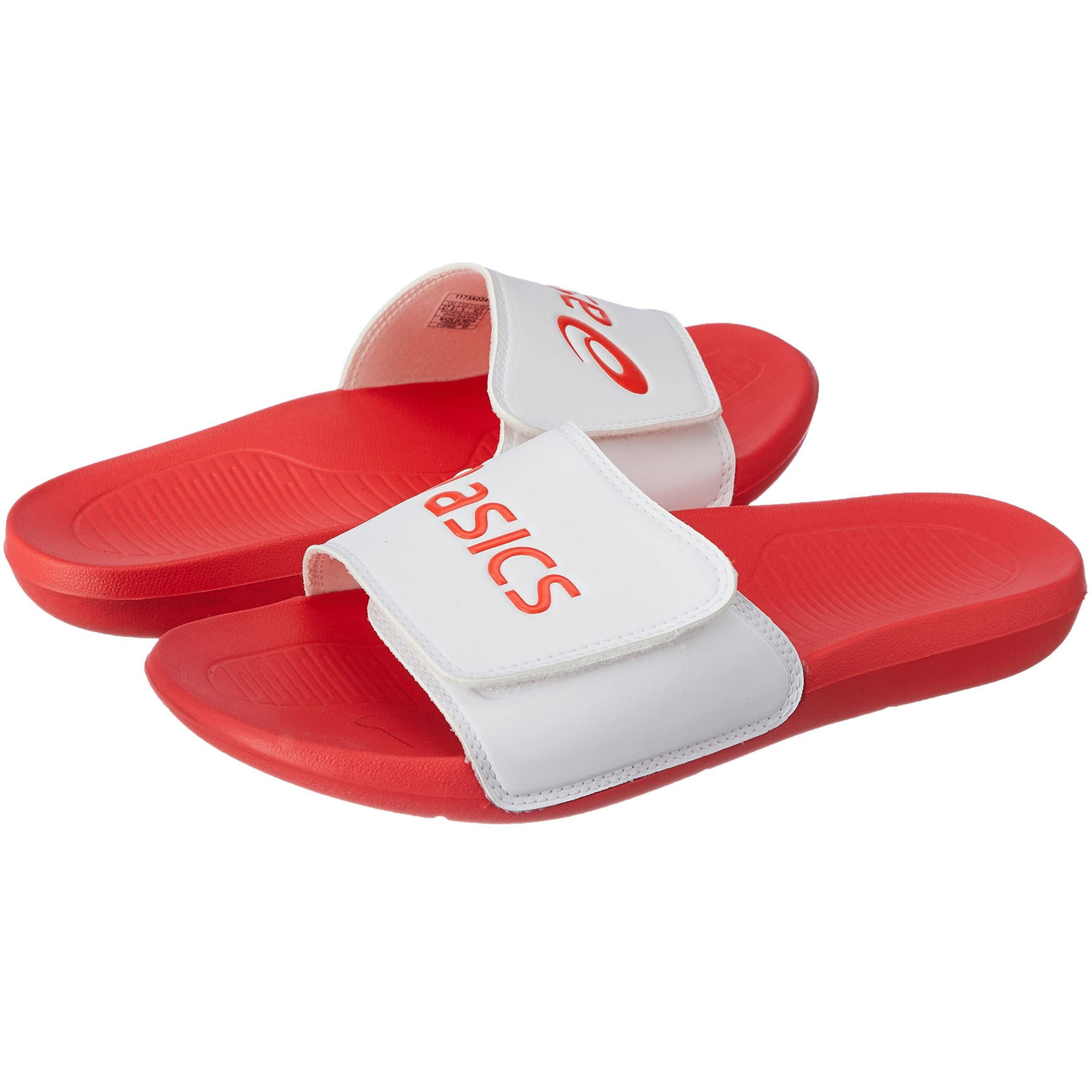 ASICS unisex-adut AS002 Fiery Red/White Slide Sandal - 7 UK (1173A034.600)