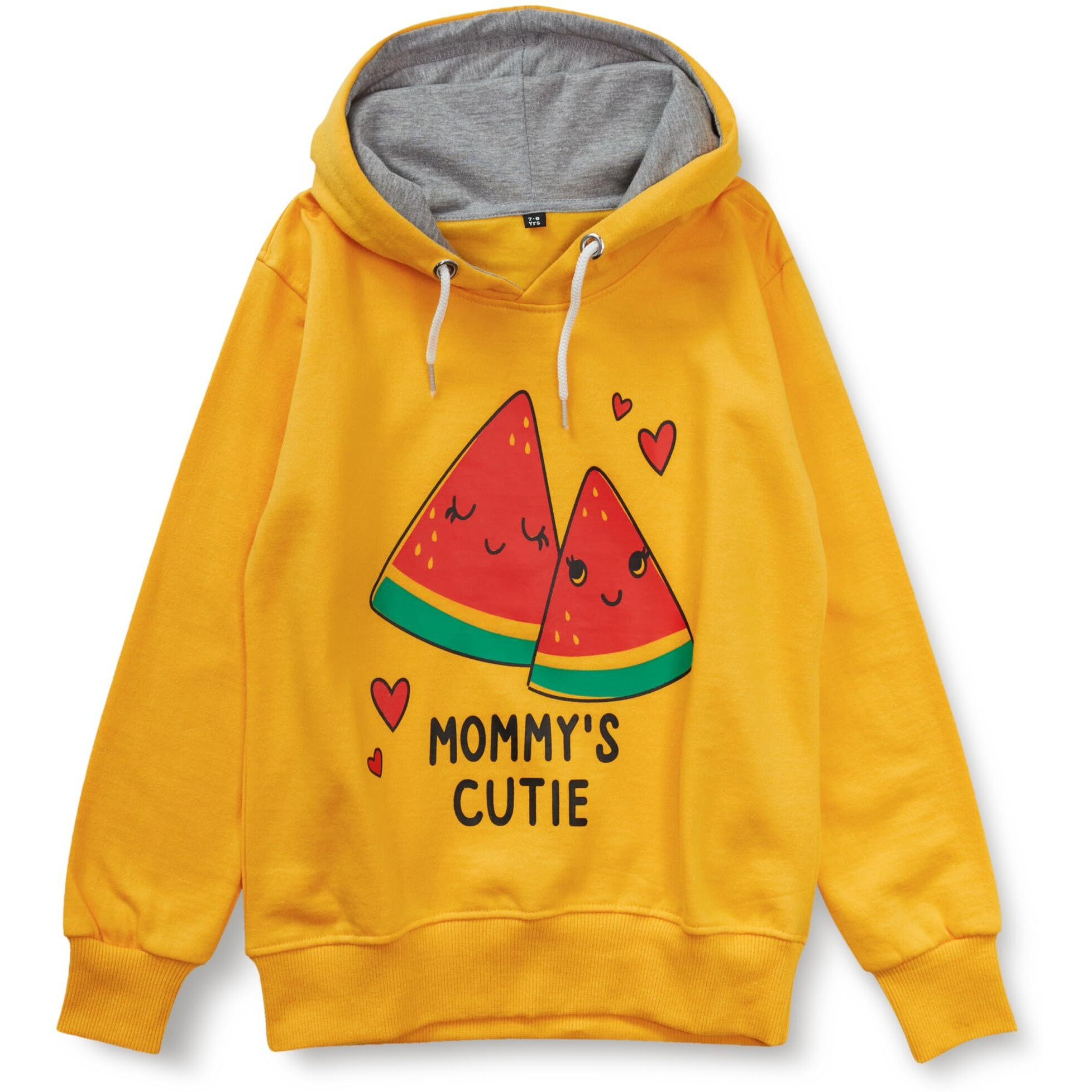 T2F Girl's Cotton Hooded Neck Regular Sweatshirt (Bys-Ss-06_Multicolor_3-4 Years_Yellow_3 Years-4 Years)