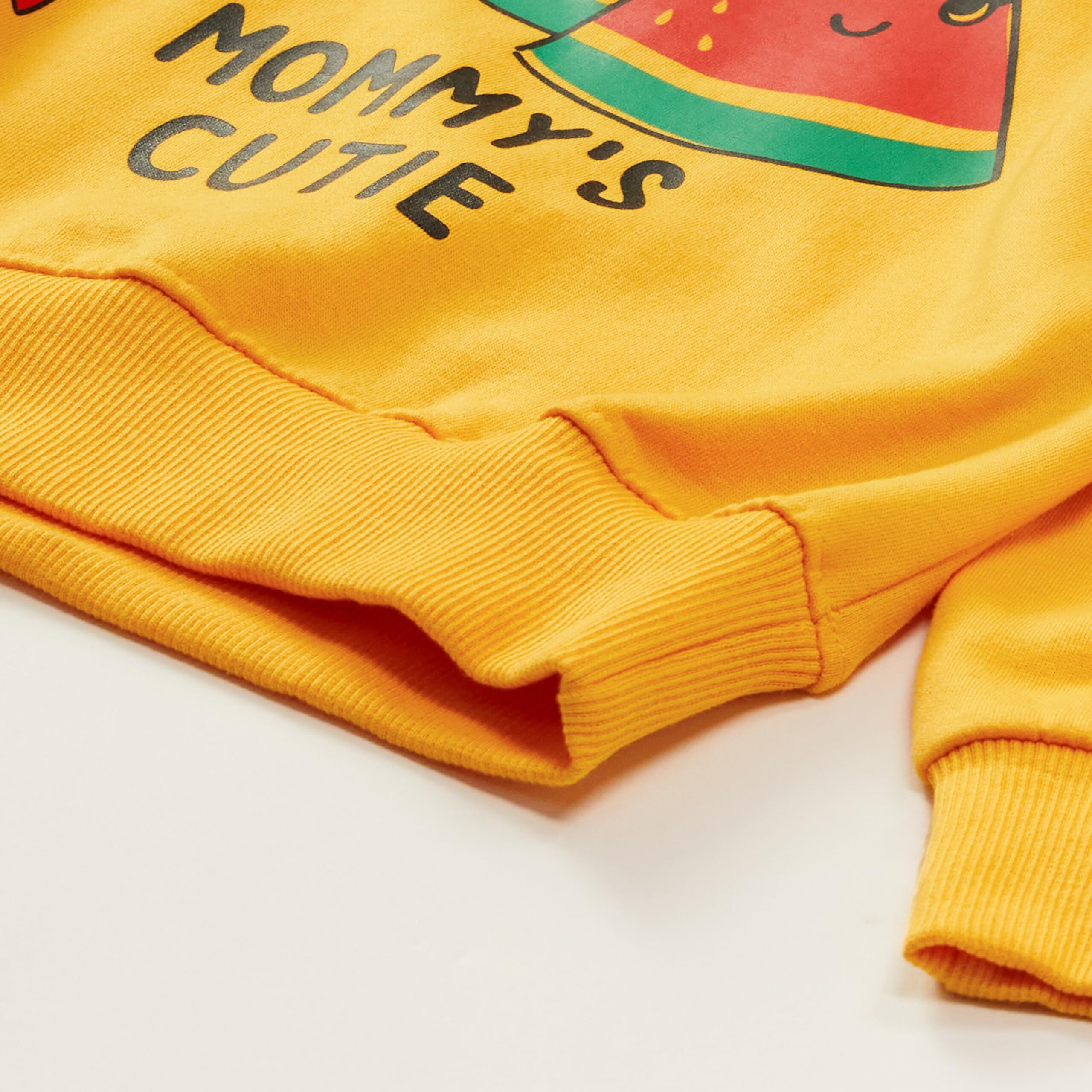 T2F Girl's Cotton Hooded Neck Regular Sweatshirt (Bys-Ss-06_Multicolor_3-4 Years_Yellow_3 Years-4 Years)