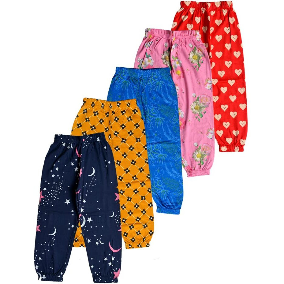 T2F Girl's Regular Fit Track Pants (GLSTRK04_Multicolor 3_9-10 Years)