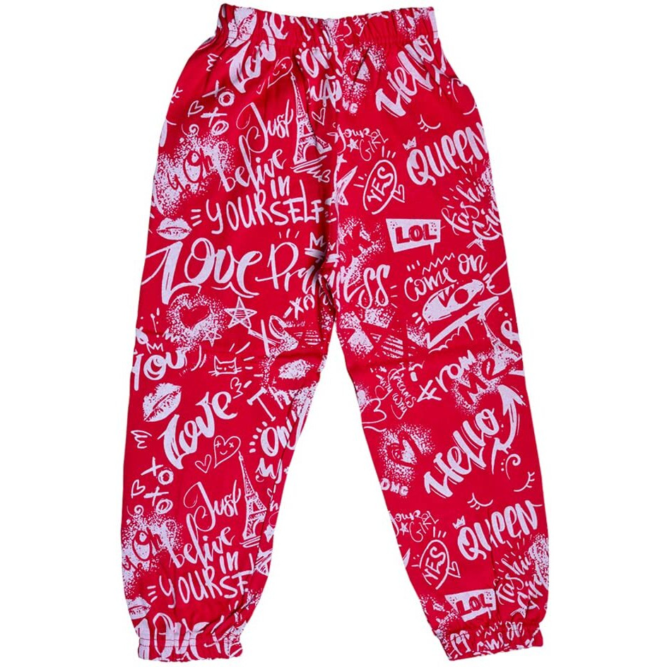 T2F Girl's Regular Fit Track Pants (GLSTRK03_Multicolor 2_7-8 Years)