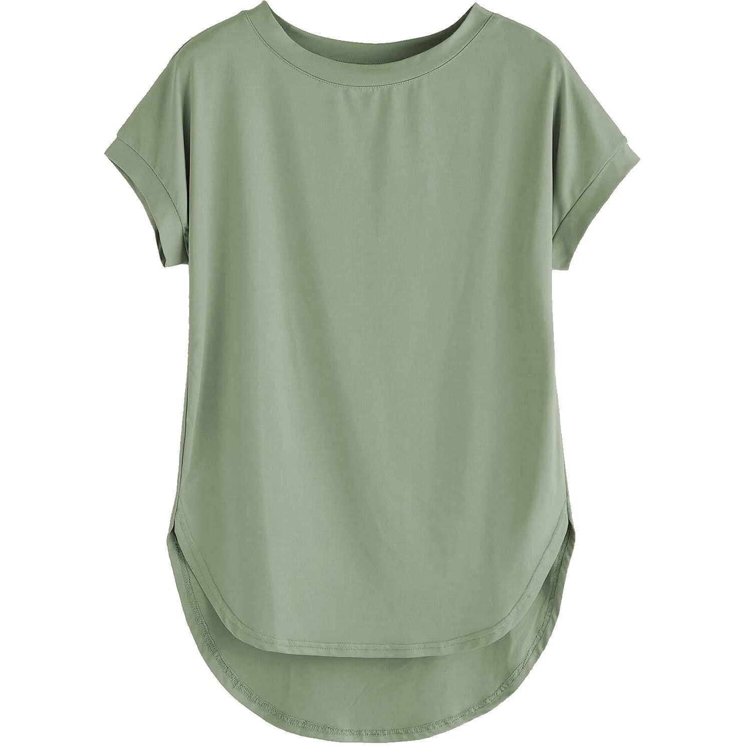 Fabricorn Women's Pista Greeen Solid Regular Fit Short Sleeve Casual T-Shirt, 3XL Size