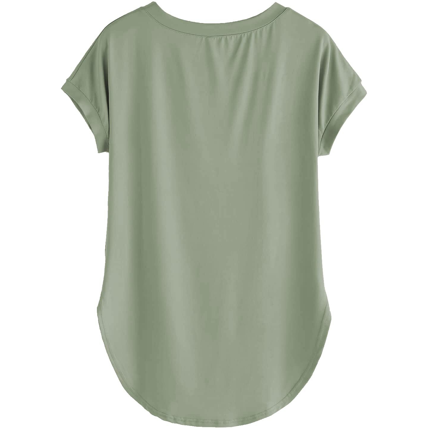 Fabricorn Women's Pista Greeen Solid Regular Fit Short Sleeve Casual T-Shirt, 3XL Size