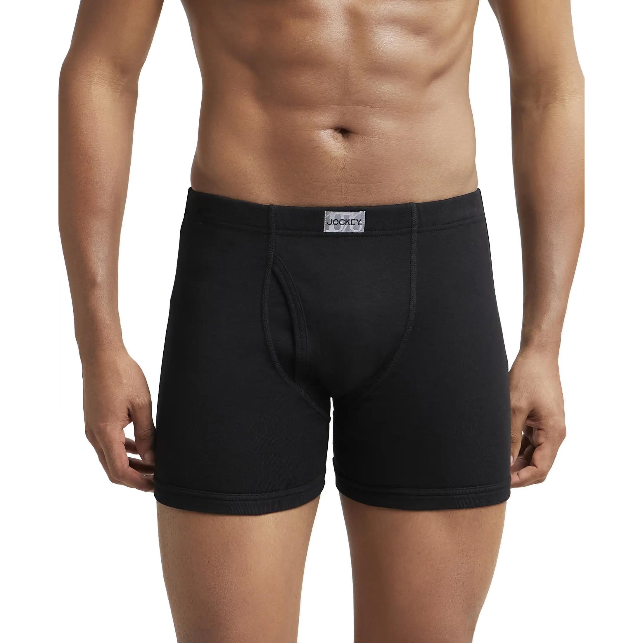 Jockey Men's Cotton Briefs (Pack of 1) (8008-0105-BLACK_Black_Large_Black_L)