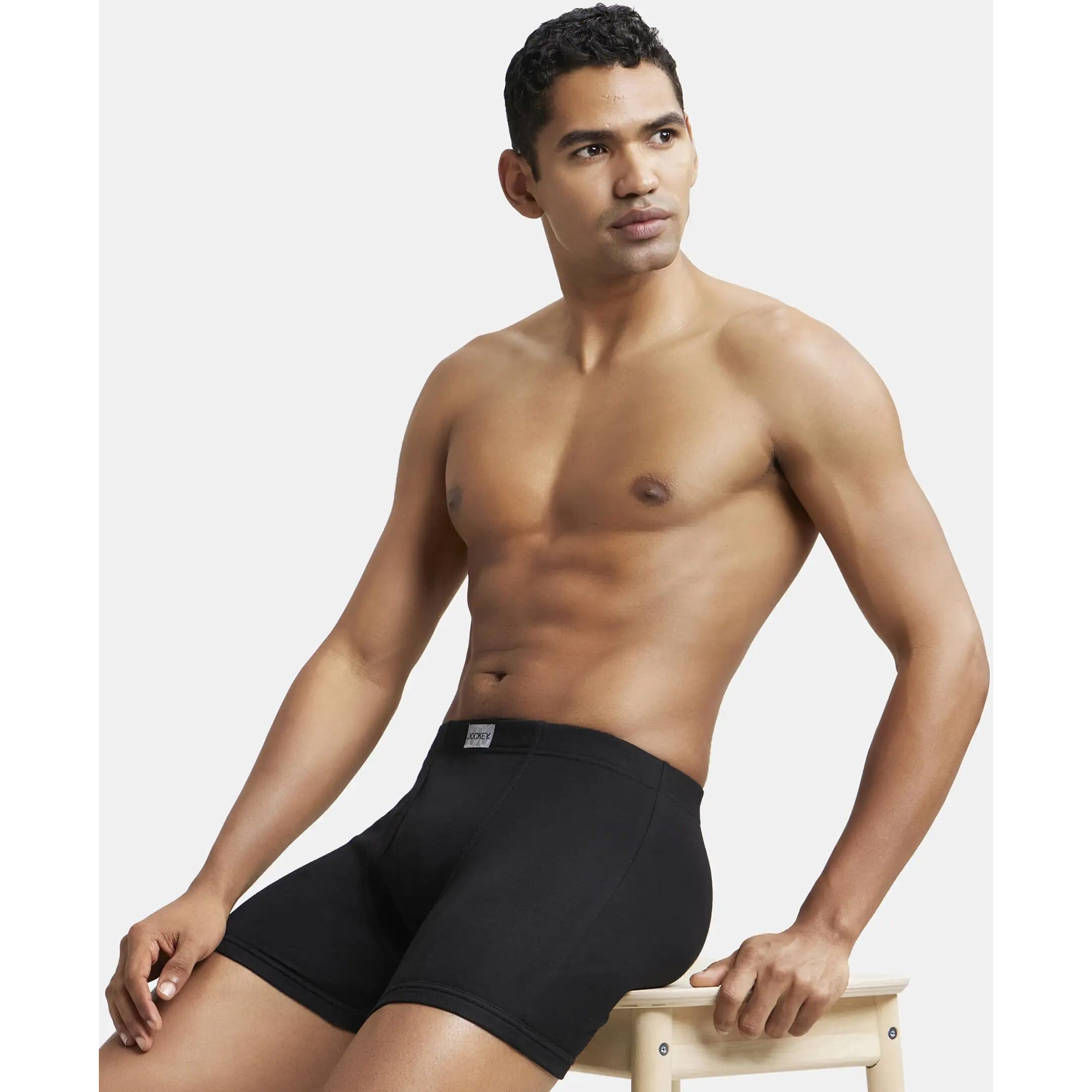 Jockey Men's Cotton Briefs (Pack of 1) (8008-0105-BLACK_Black_Large_Black_L)