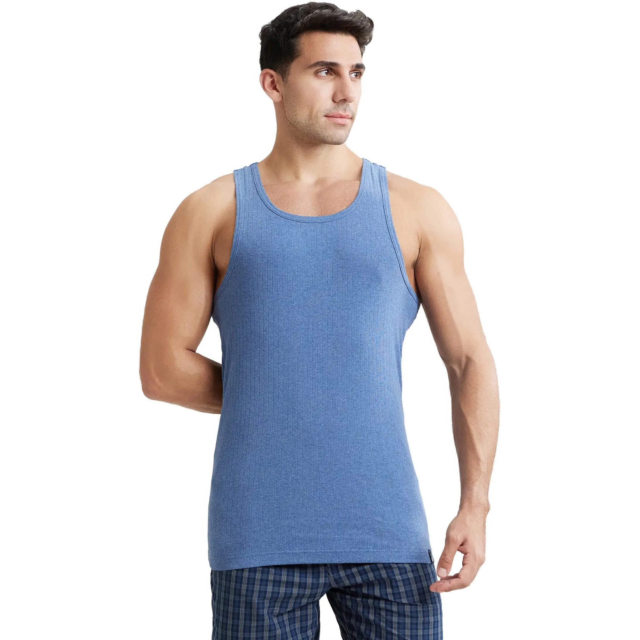 Jockey Men's Cotton Racer Back Vest (8901326153864_9922_X-Large_Blue)