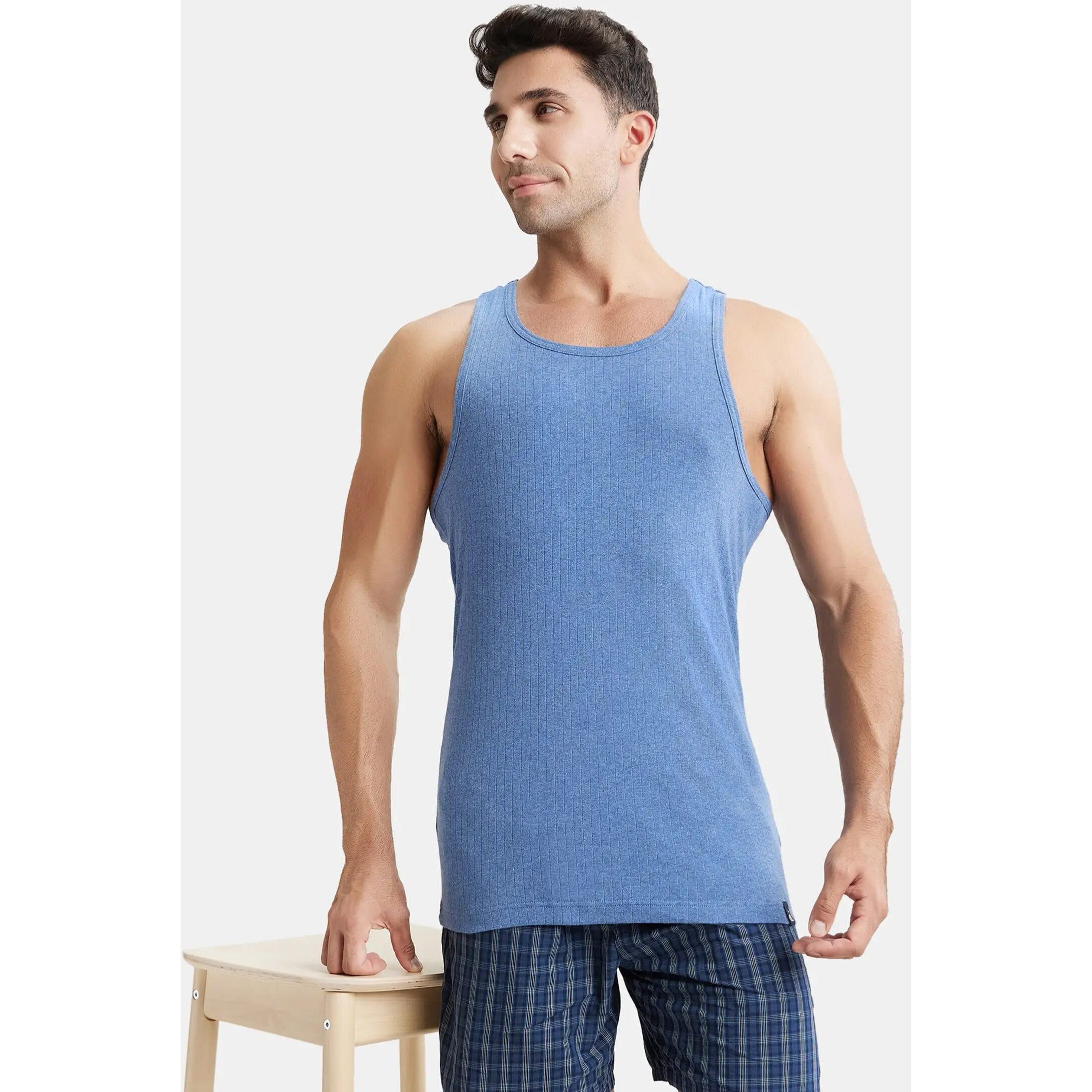 Jockey Men's Cotton Racer Back Vest (8901326153864_9922_X-Large_Blue)