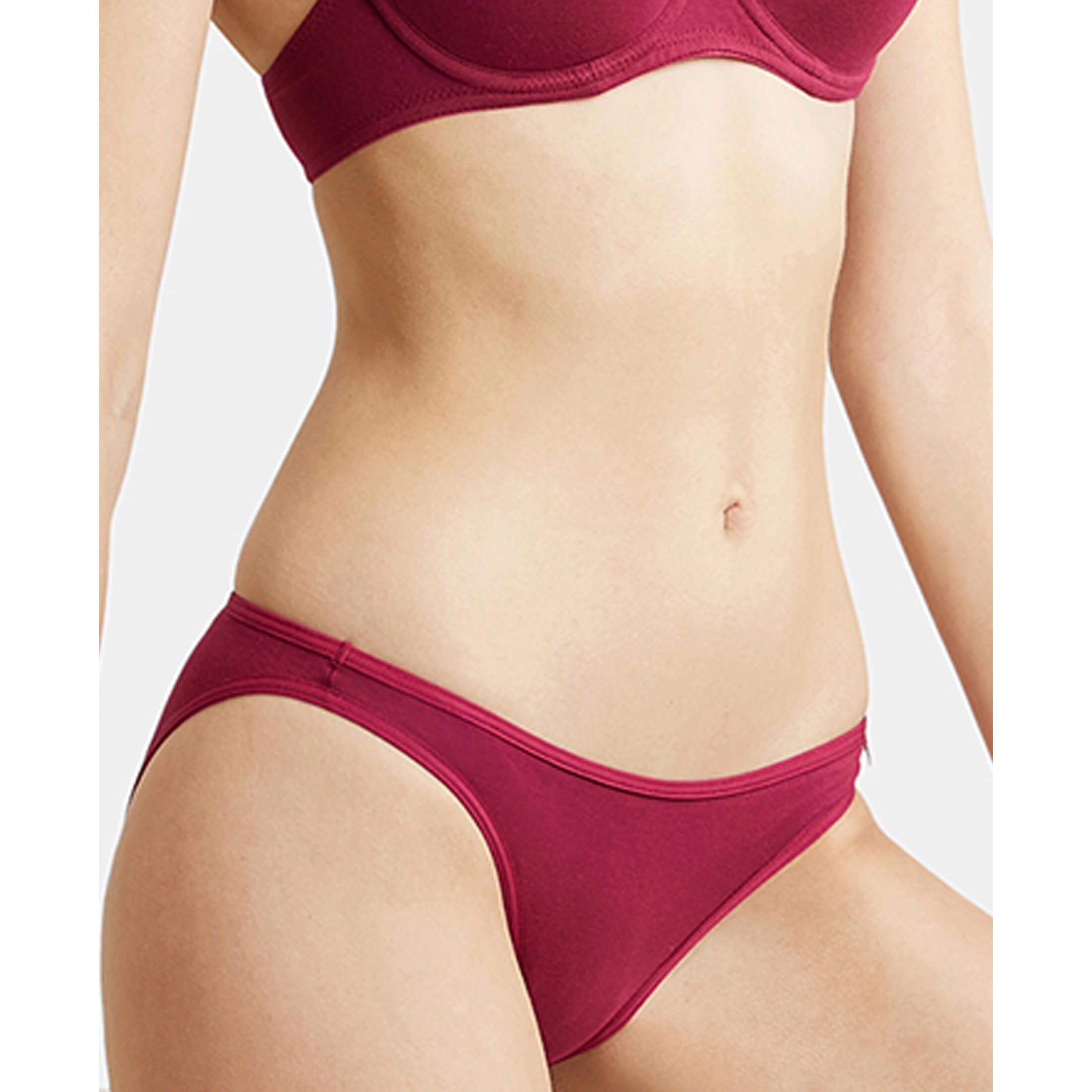 Jockey Women's Cotton Bikini (Pack of 1) (SS02_Beet Red_X-Large_Beet Red_XL)