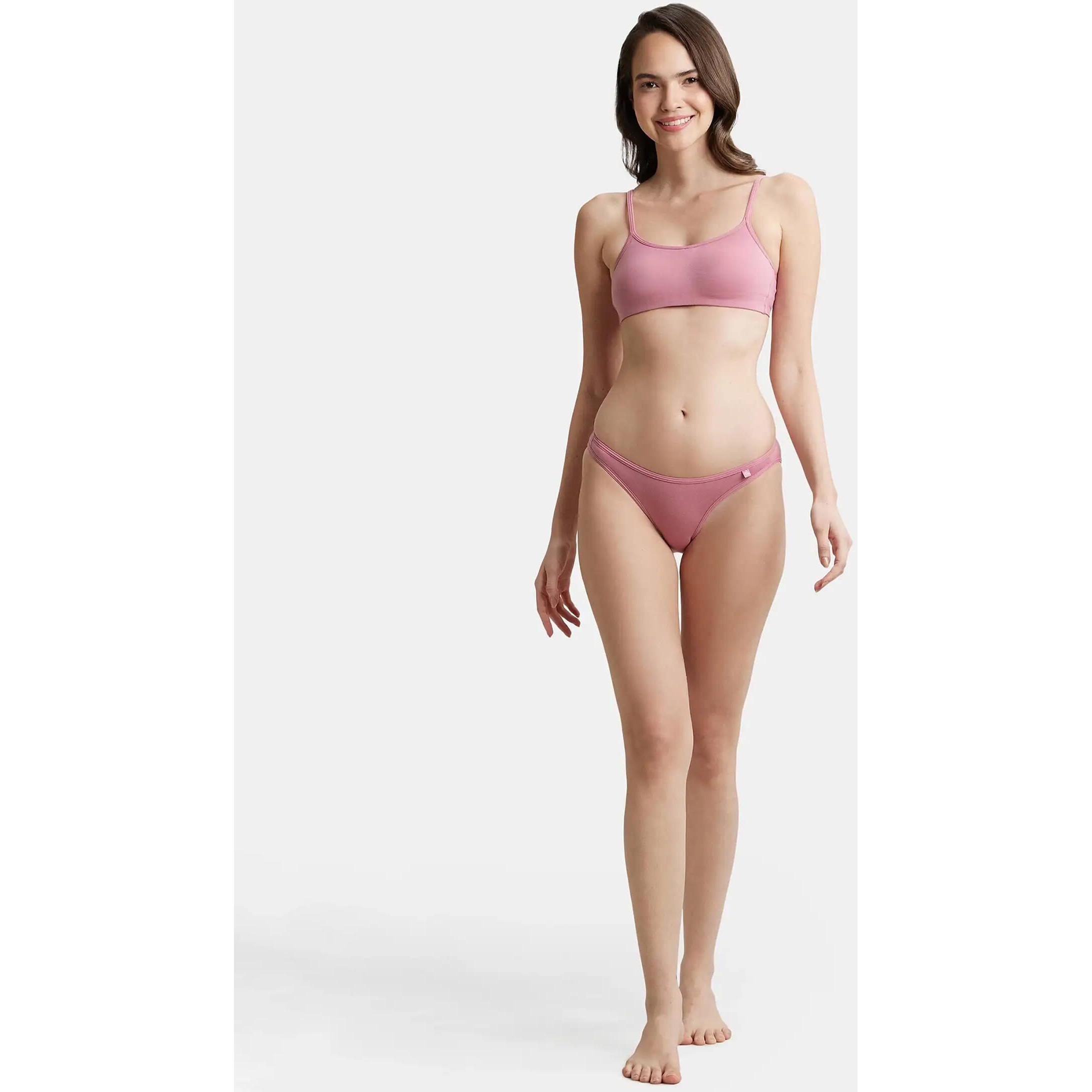 Jockey Women's Cotton Bikini (Pack of 1) (SS02_Heather Rose_X-Large_Heather Rose_XL)