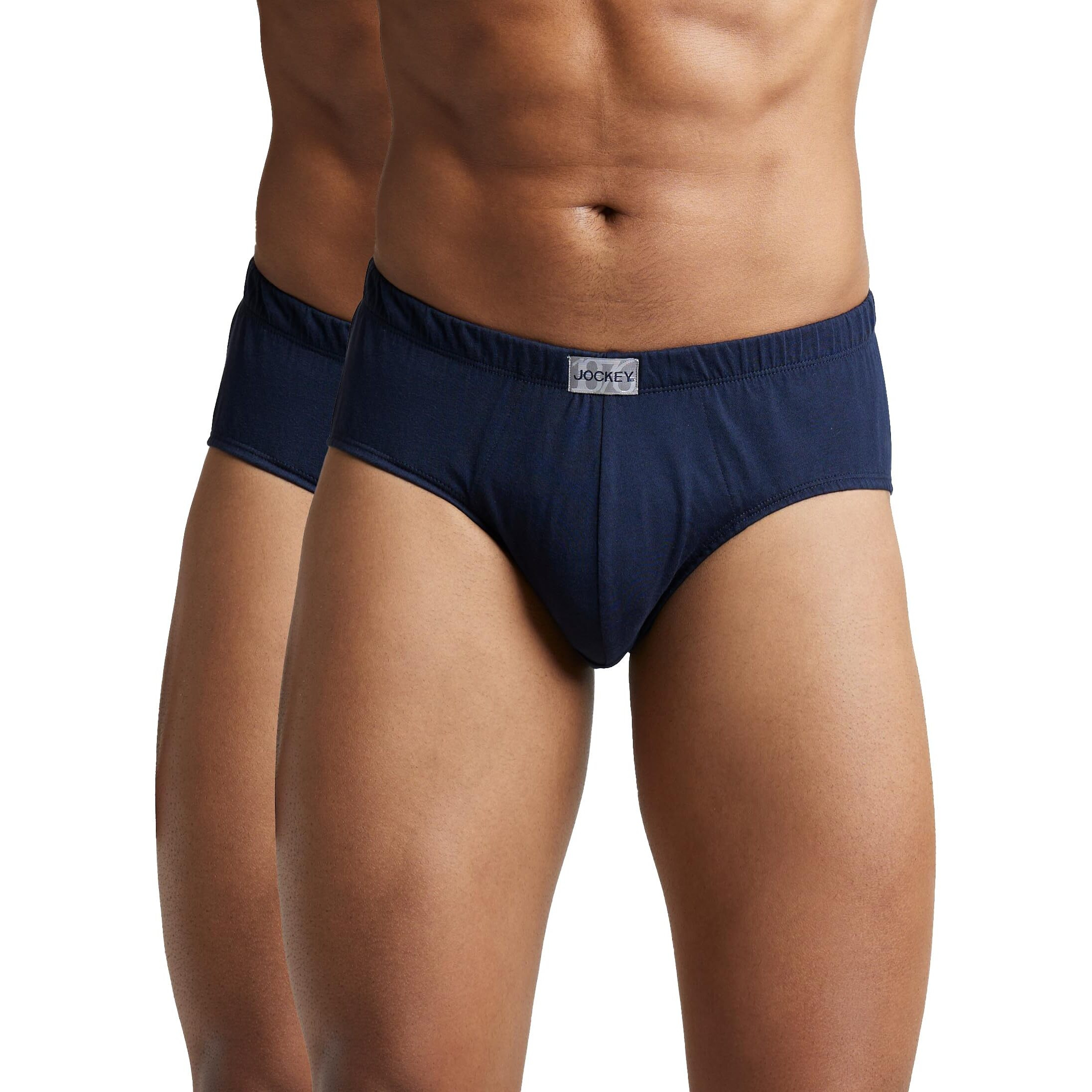 Jockey Men's Cotton Briefs (Pack of 2) (8035_Deep Navy_M_Deep Navy_M)