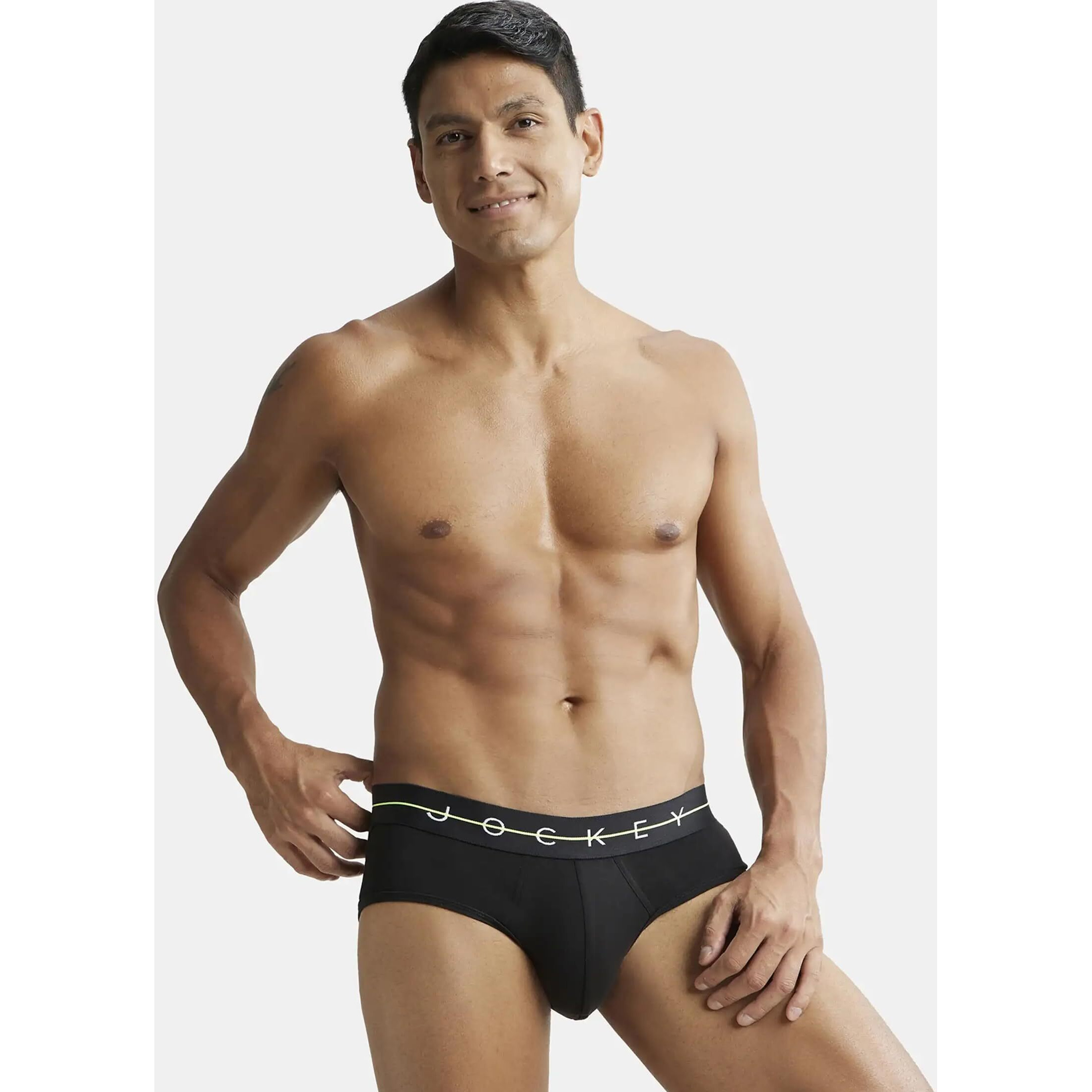 Jockey Men's New York City Collection Cotton Stretch Brief Black