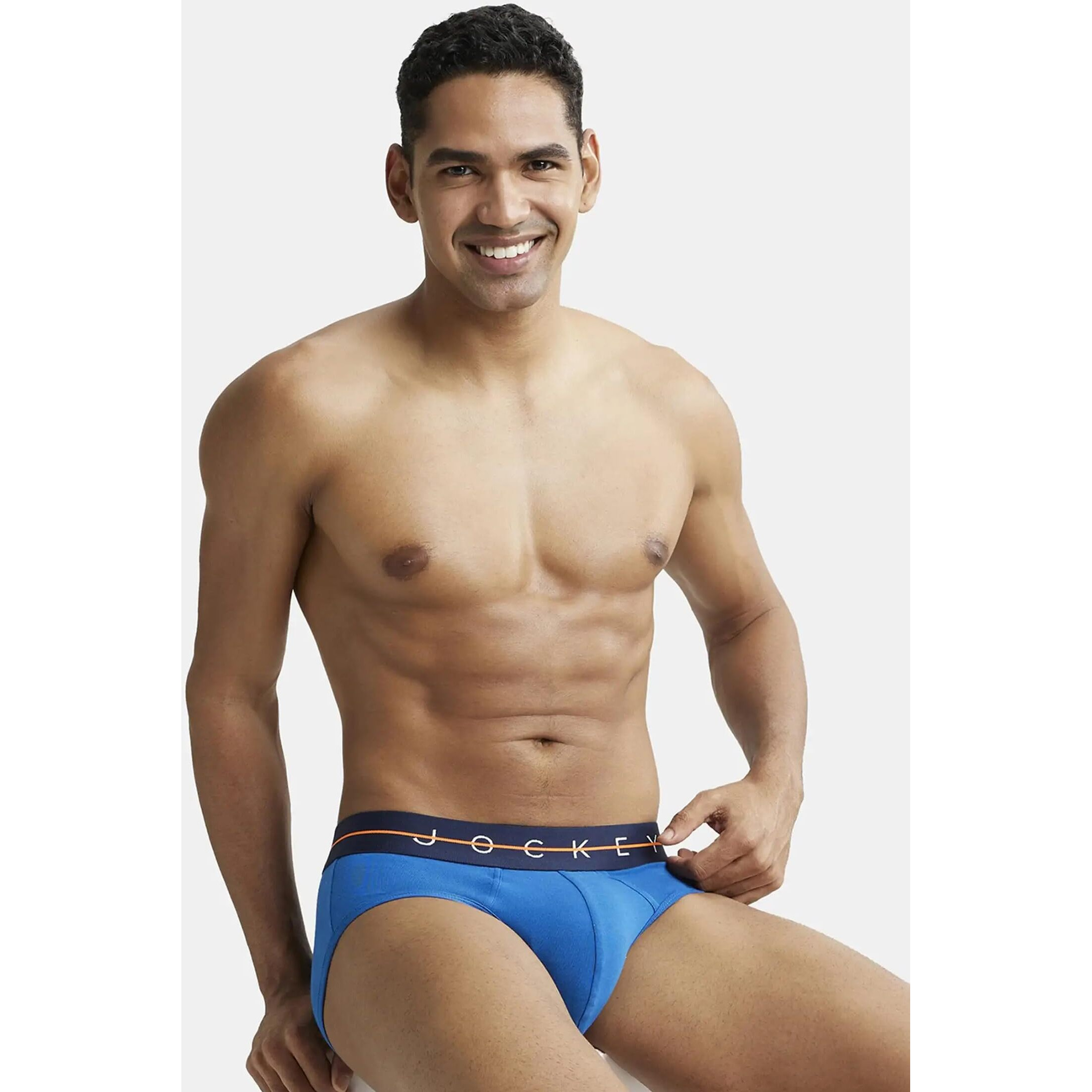 Jockey Men's New York City Collection Cotton Stretch Brief Classic Blue