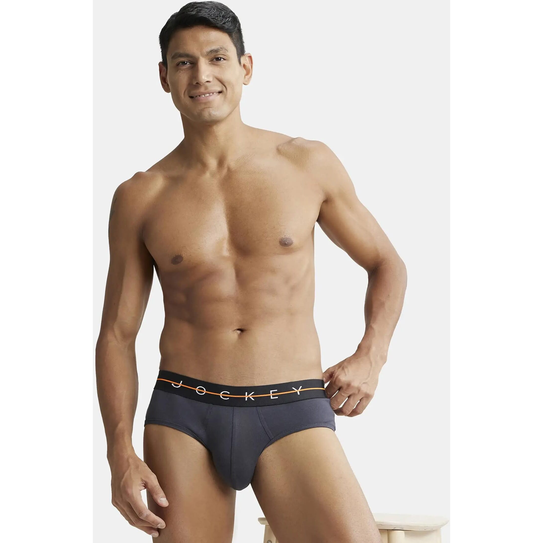 Jockey Men's New York City Collection Cotton Stretch Brief Graphite