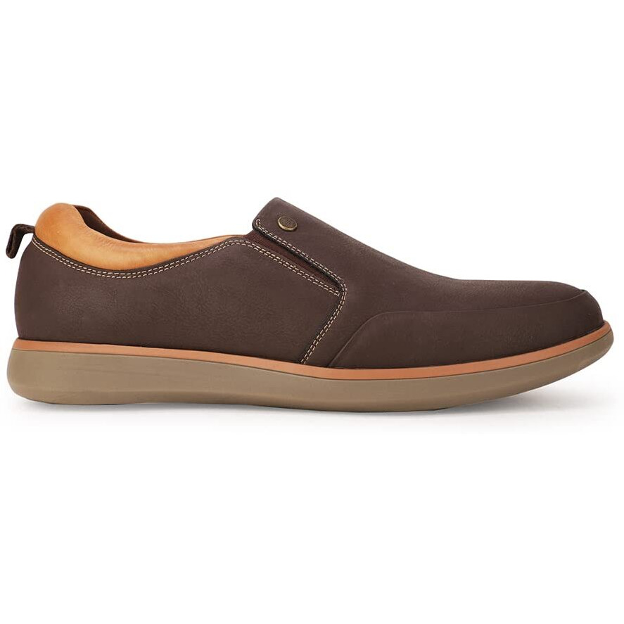 Bata Mens Keith Slipon Brown Casual Shoes