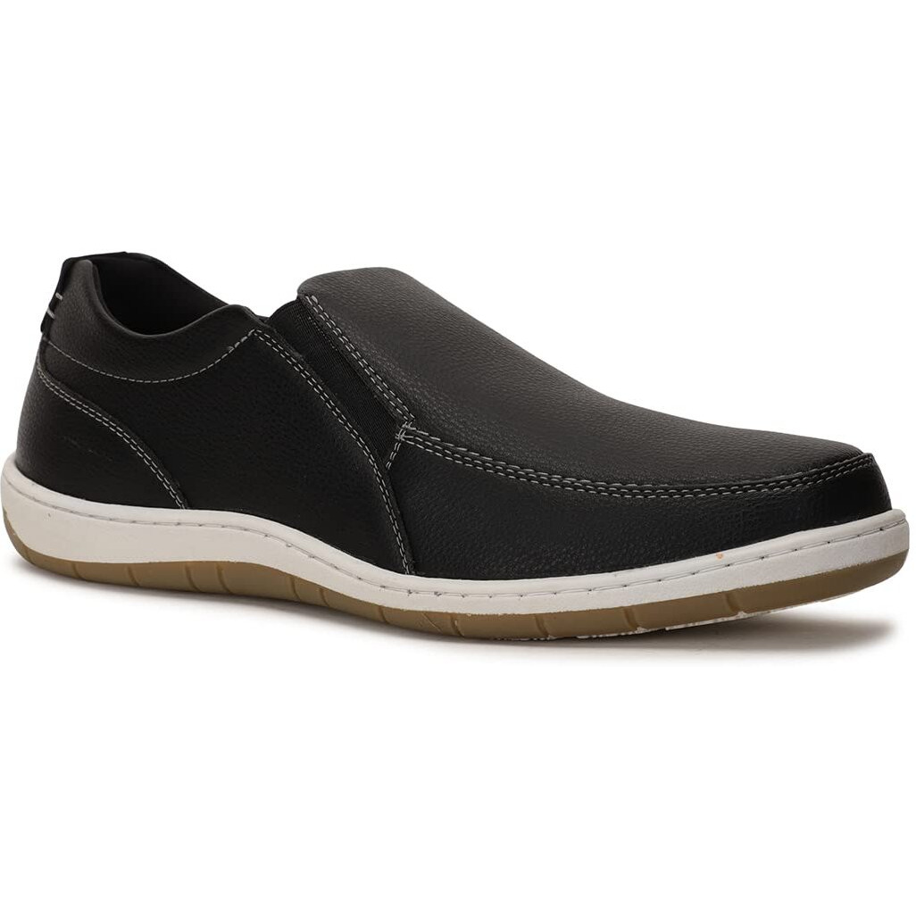 Bata Mens I-and Slipon Black Casual Shoes