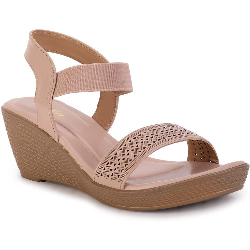Bata Womens Alaska Sandal Heels, (6615313), 6 Red