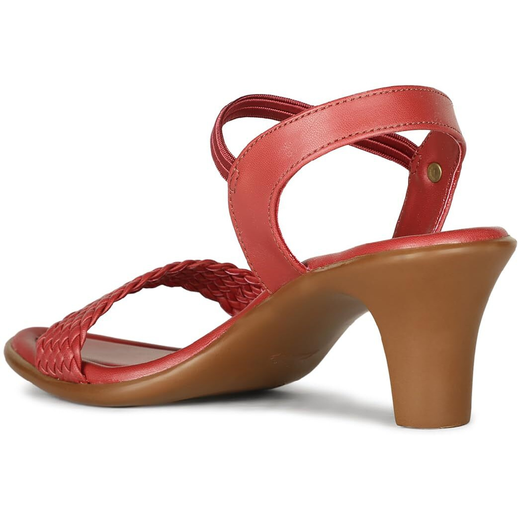 BATA womens DEVA SANDAL E Red Heeled Sandal - 5 UK (6615512)