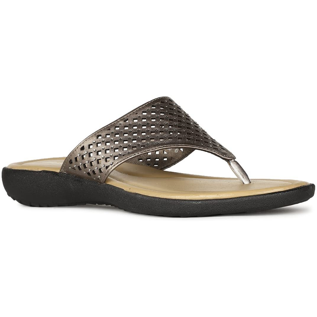 Bata Women's LASER SWASROSKI TH Thong (5712119_GUNMETAL_6 UK)