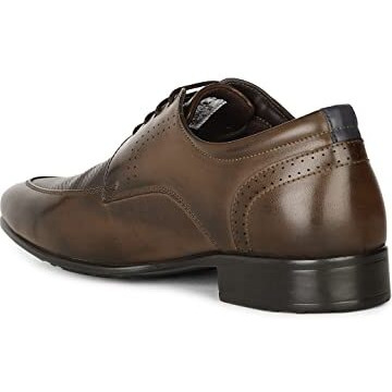 Bata Men's Hagrid Derby Brown Formal Shoes - Classic and Elegant Dress Shoes for Office, Events, and Formal Occasions