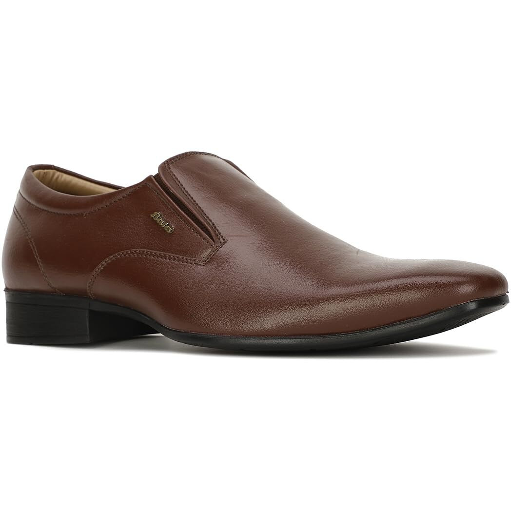 Bata William E Men Formal Slip-On Shoes in Brown Size- 7