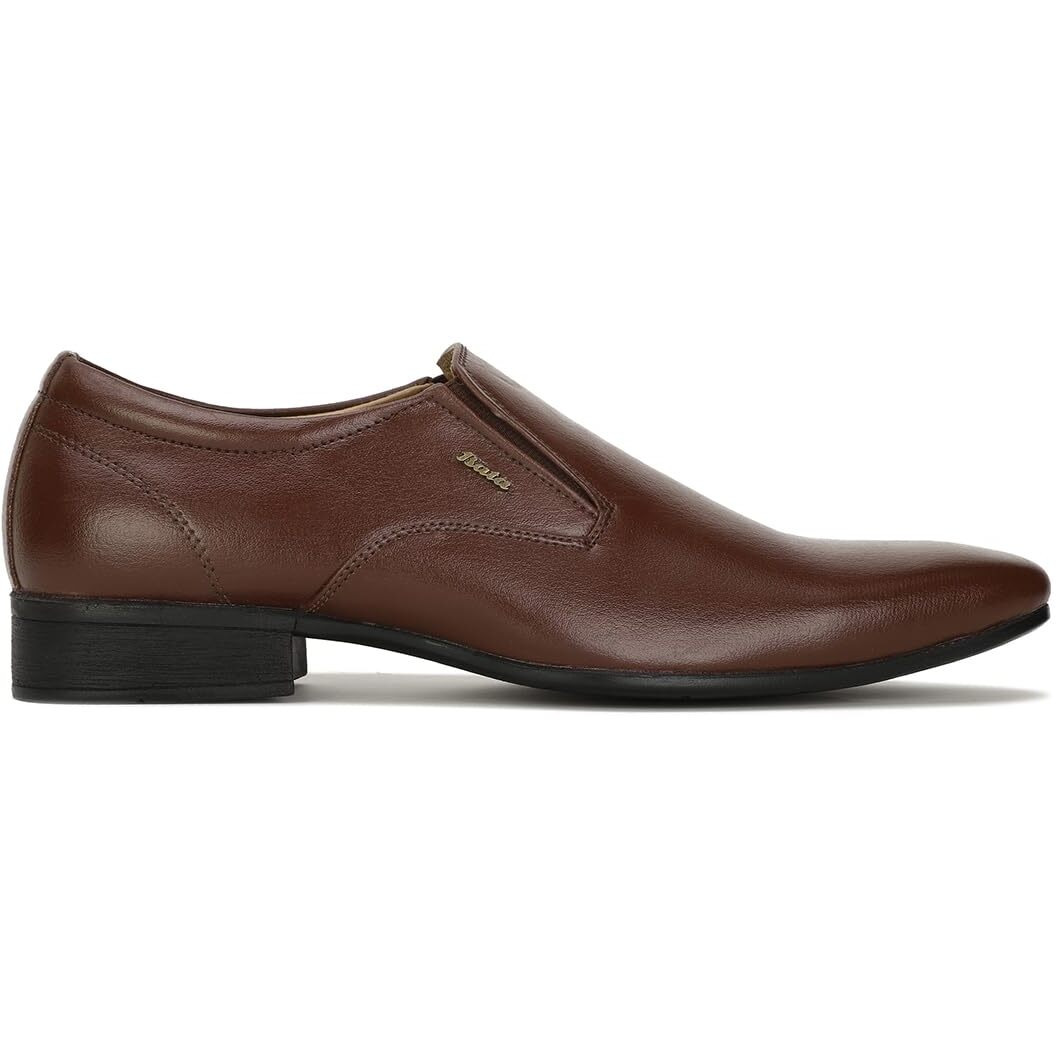 Bata William E Men Formal Slip-On Shoes in Brown Size- 7