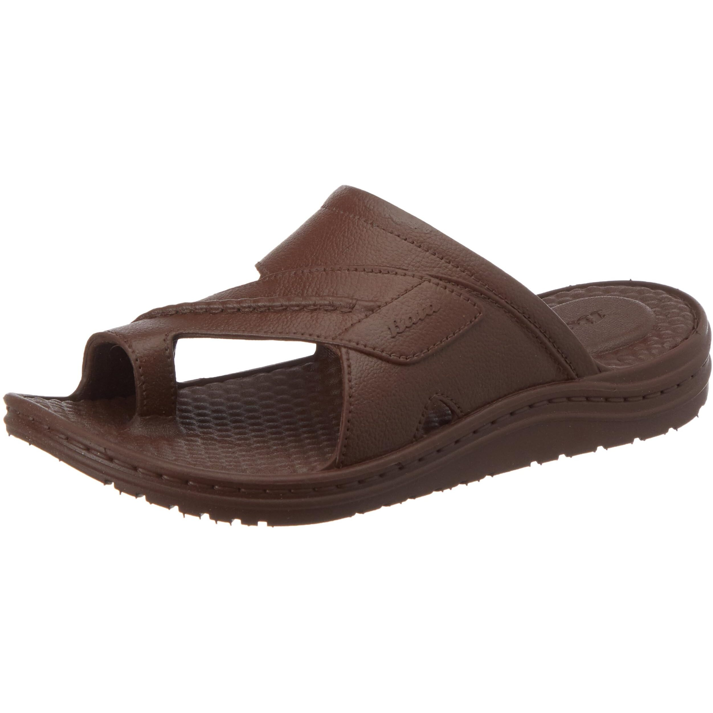 BATA Men's JACOB MONO - RTL Toe Ring Slippers (8724911_DARK BROWN_7 UK)