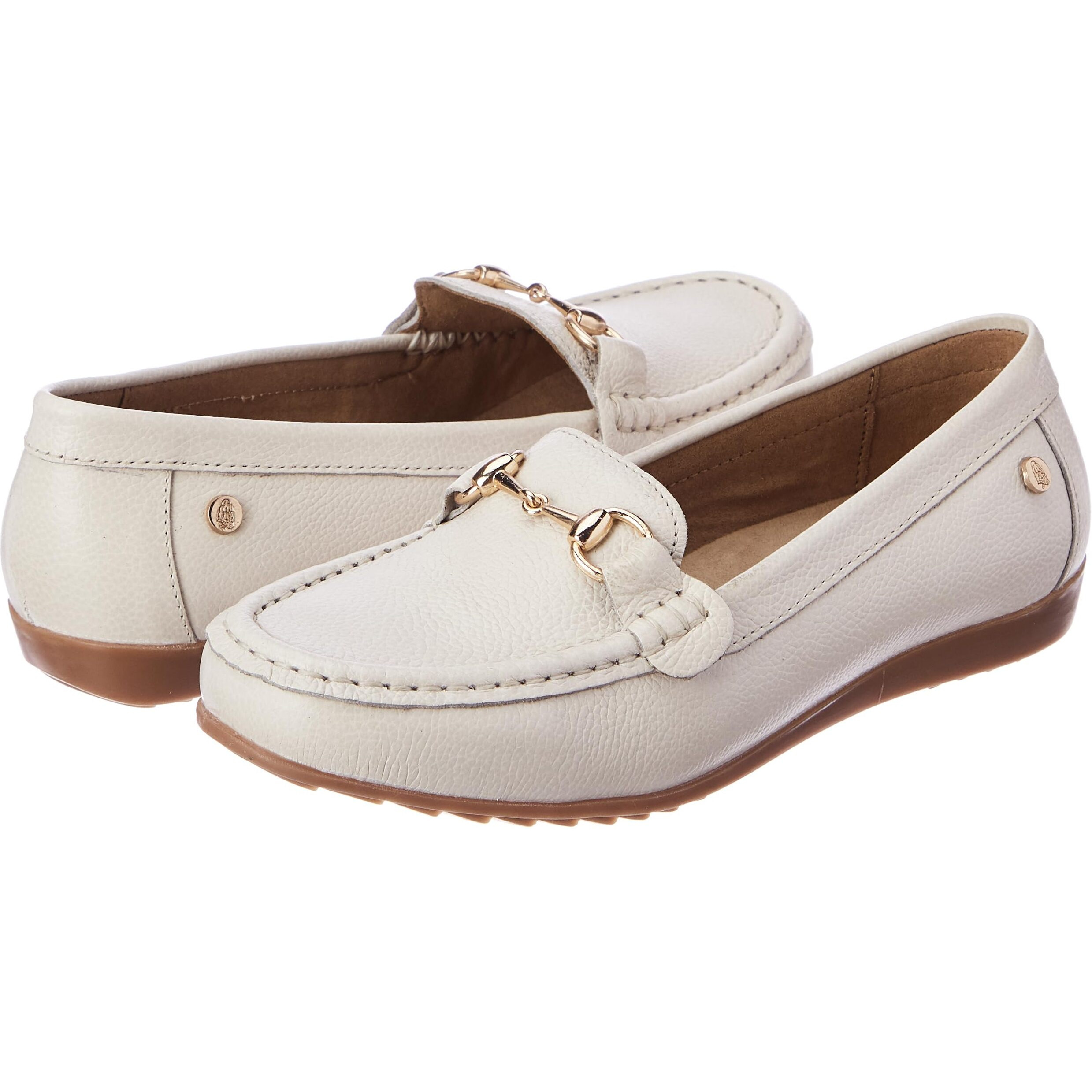 Hush Puppies Womens Maci Trim White Moccasin - 3 UK (5551228030)