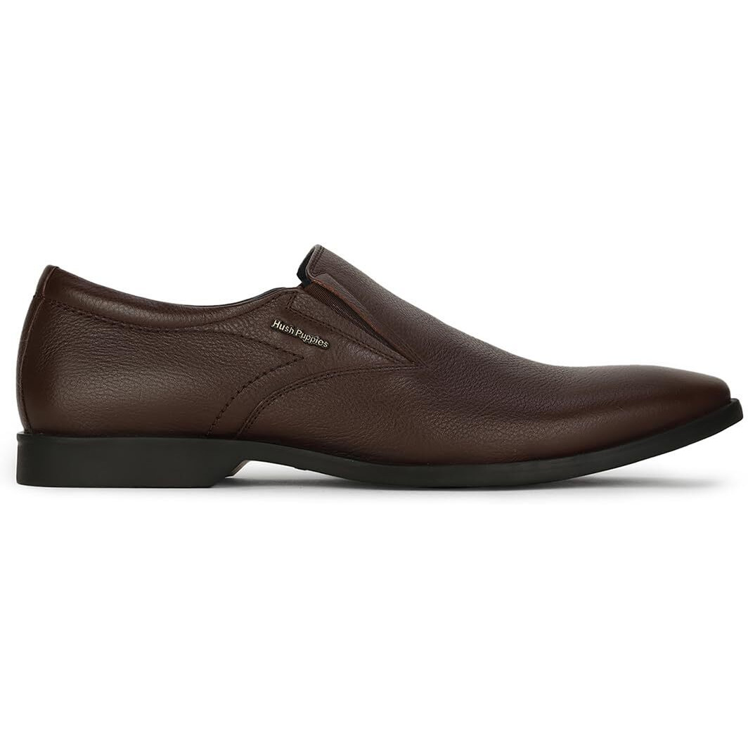 Hush Puppies Men's Aaron Slipon E 23 Formal Shoes (8554001_Dark Brown_7 UK)