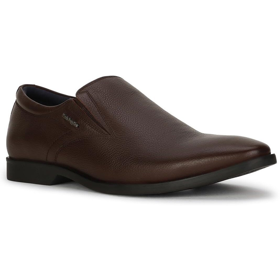 Hush Puppies Men's Aaron Slipon E 23 Formal Shoes (8554001_Dark Brown_7 UK)