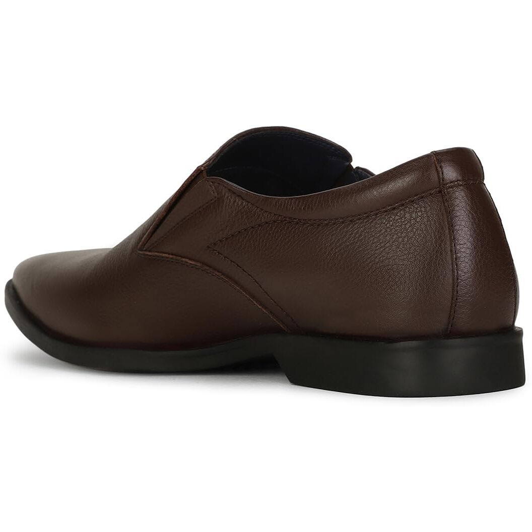 Hush Puppies Men's Aaron Slipon E 23 Formal Shoes (8554001_Dark Brown_7 UK)