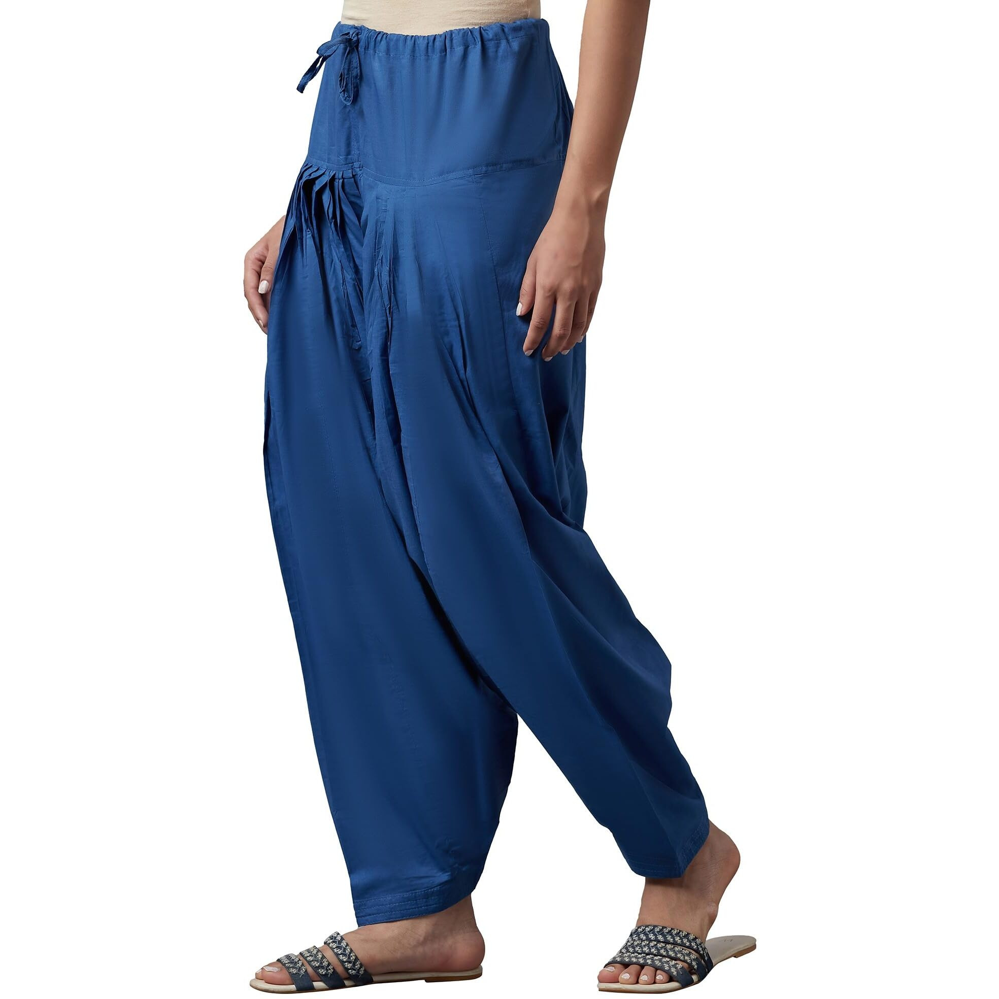 Aurelia Women's Regular Fit Patialas (Crk60011-25674_Blue_Free Size)